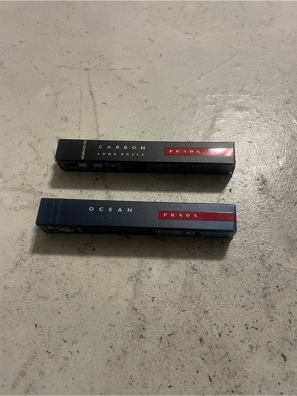 Prada Luna Rossa Carbon & Ocean Boxes - Black & Navy with Red Detail 10 ml
